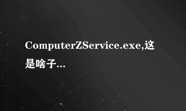 ComputerZService.exe,这是啥子东西???